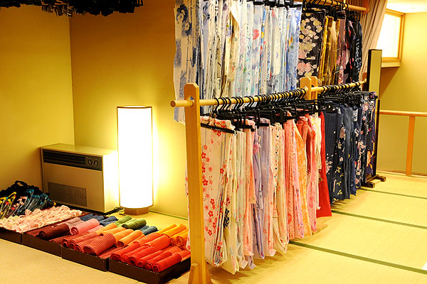 Colorful rental yukata