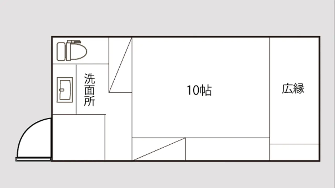 本館１０帖和室　平面図