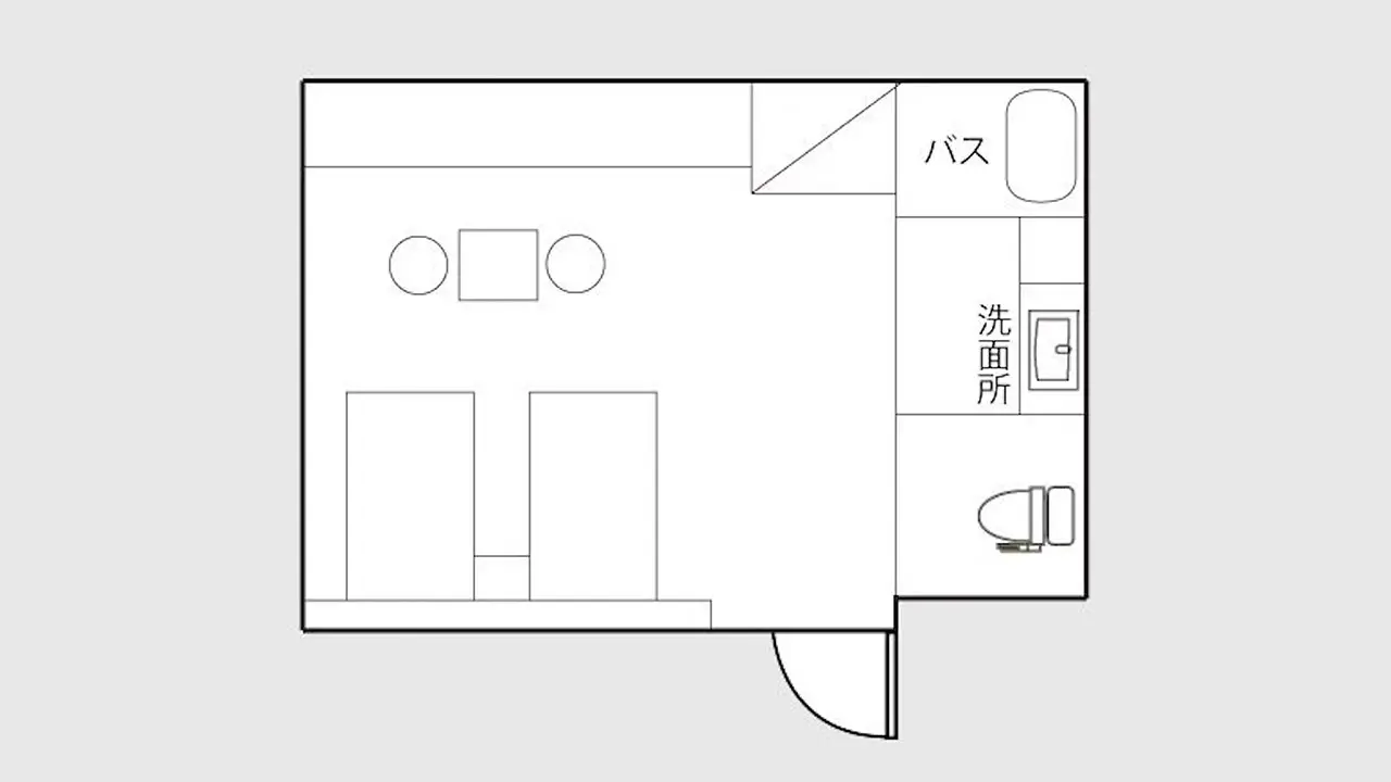 雲松庵洋室　平面図
