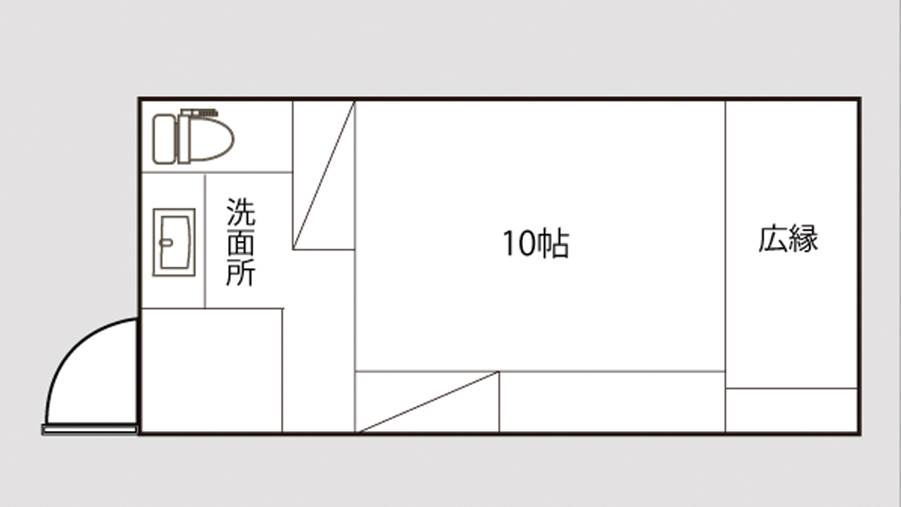 主樓 10 戶榻榻米,日式房間平面圖
